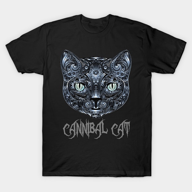 Cold Metal Cannibal Cat T-Shirt by CannibalCat